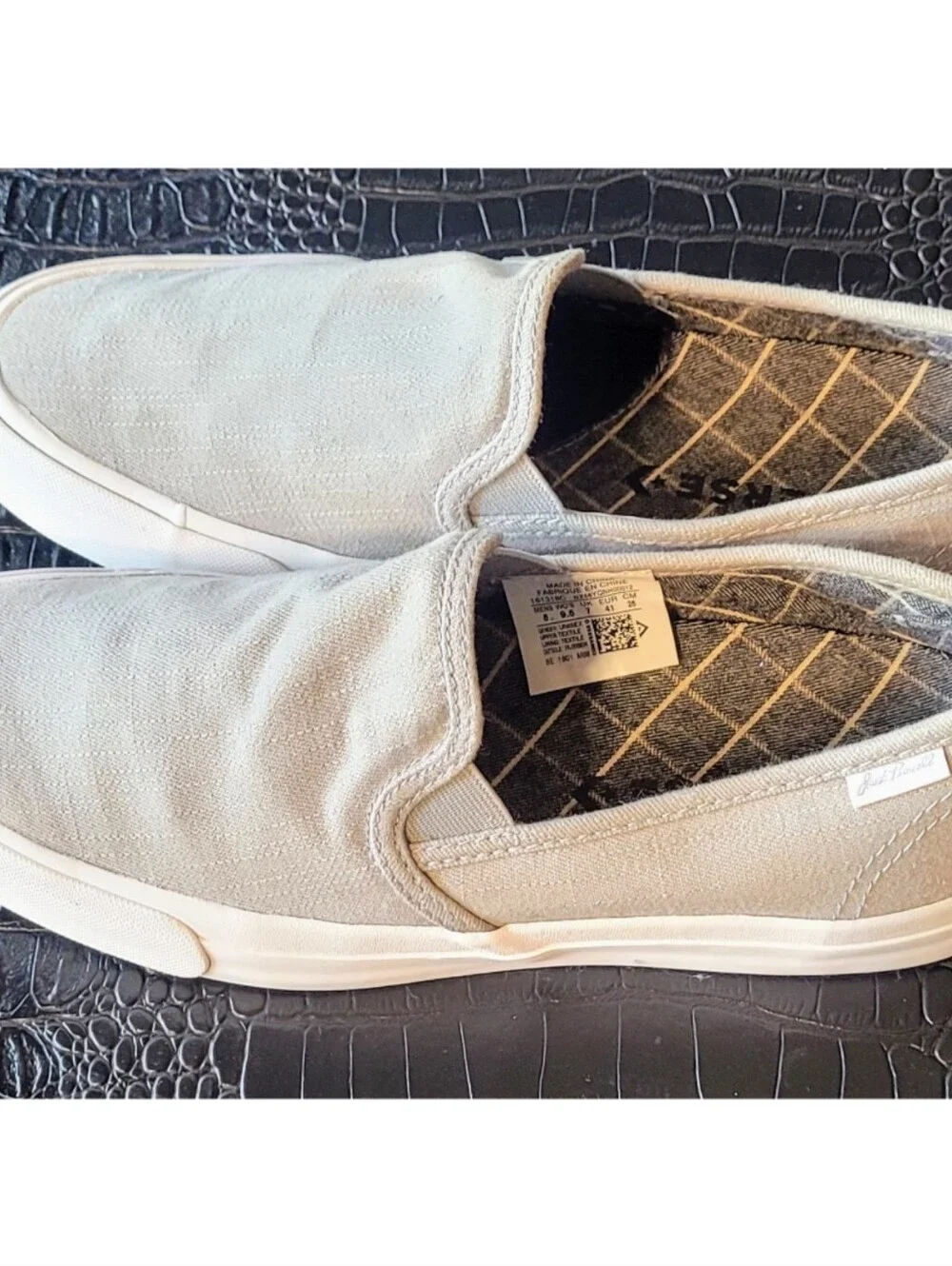Converse Jack Purcell Slip-On Sneaker Men Size 8 Denim Gray Canvas Casual Vaca